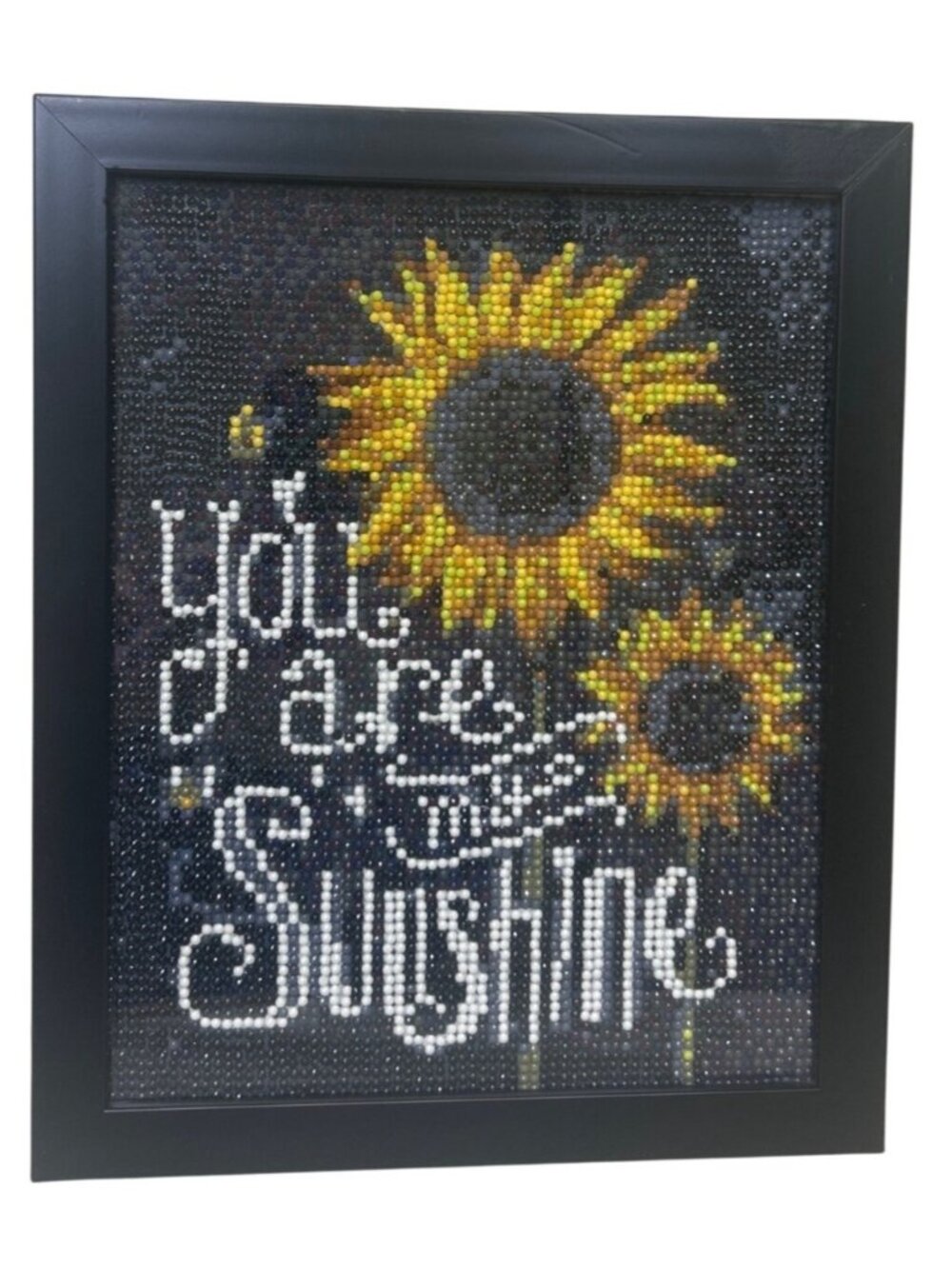 You Are My Sunshine Sunflower Diamond Painting Framed Wall Art Handmade Rustic